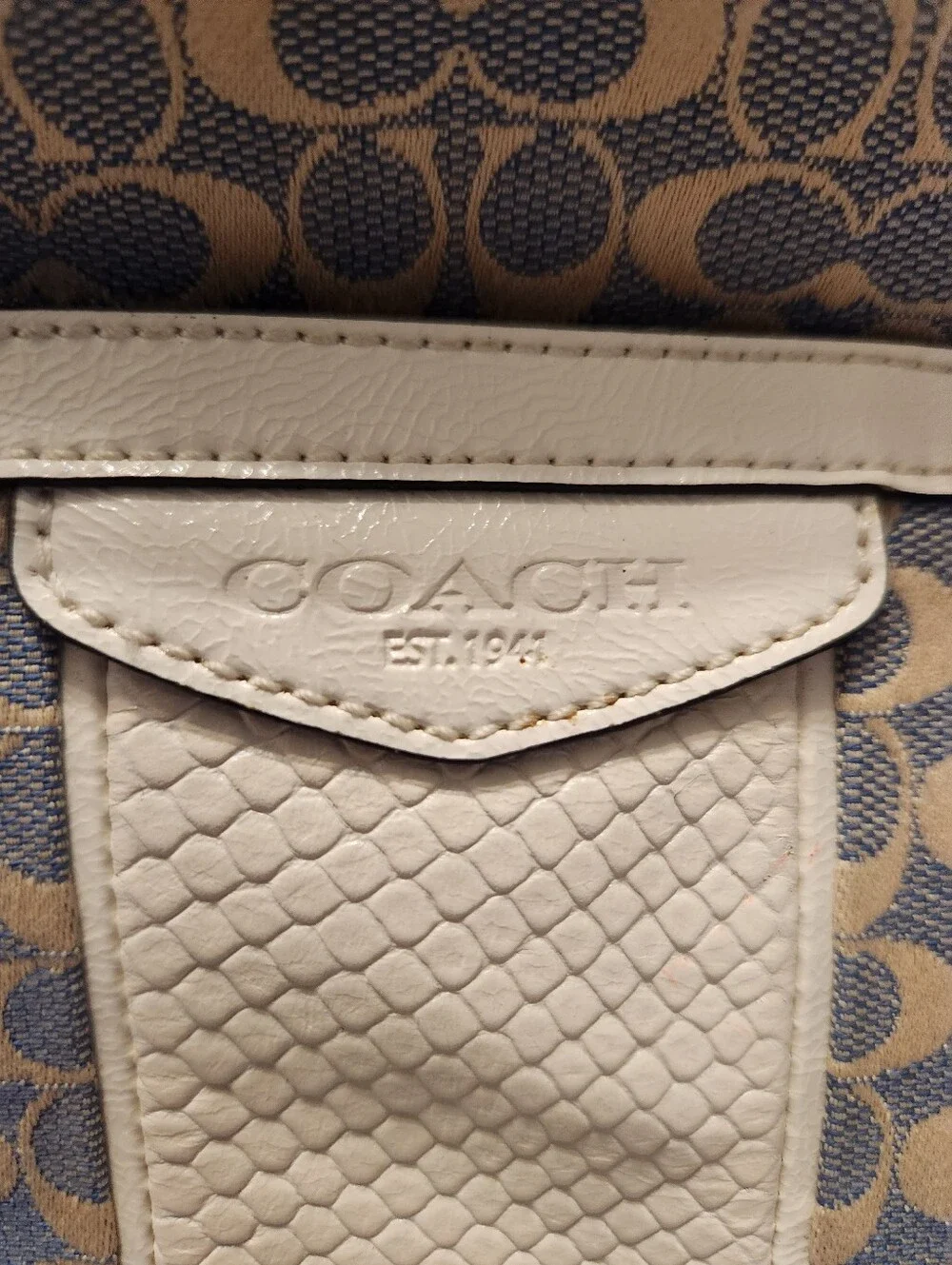 Coach Handbag Purse, Signature Stripe Jacquard Tote Shoulder  Bag F28927